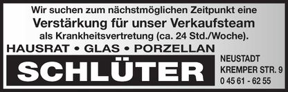 Stellenanzeige 