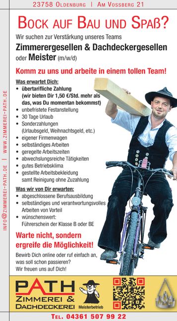 Stellenanzeige Fahrrad Nst+Old+Feh