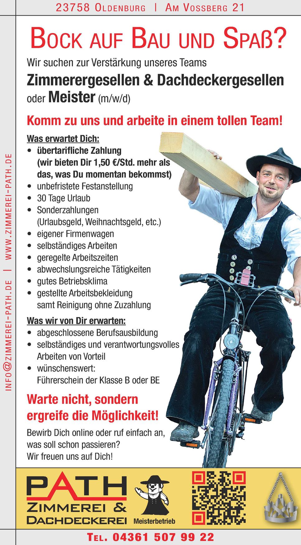 Stellenanzeige Fahrrad Nst+Old+Feh