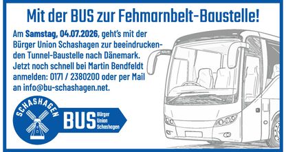 Anzeige Bürgerunion Schashagen Spende 