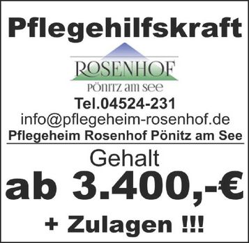 Gehalt ab 3.400 € (Pflegehilfskraft)