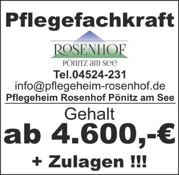 Gehalt ab 4600 € (Pflegefachkraft)