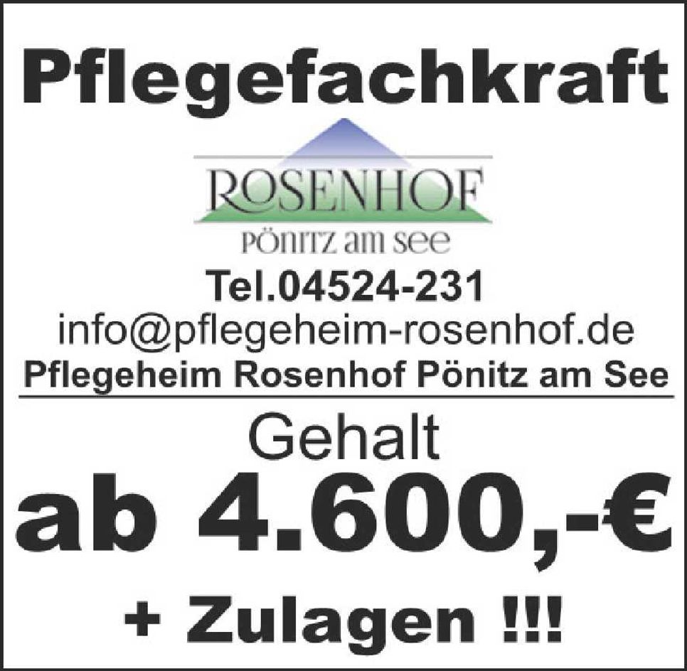Gehalt ab 4600 € (Pflegefachkraft)