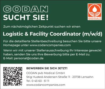 Logistic & Facility Coordinator (m/w/d)