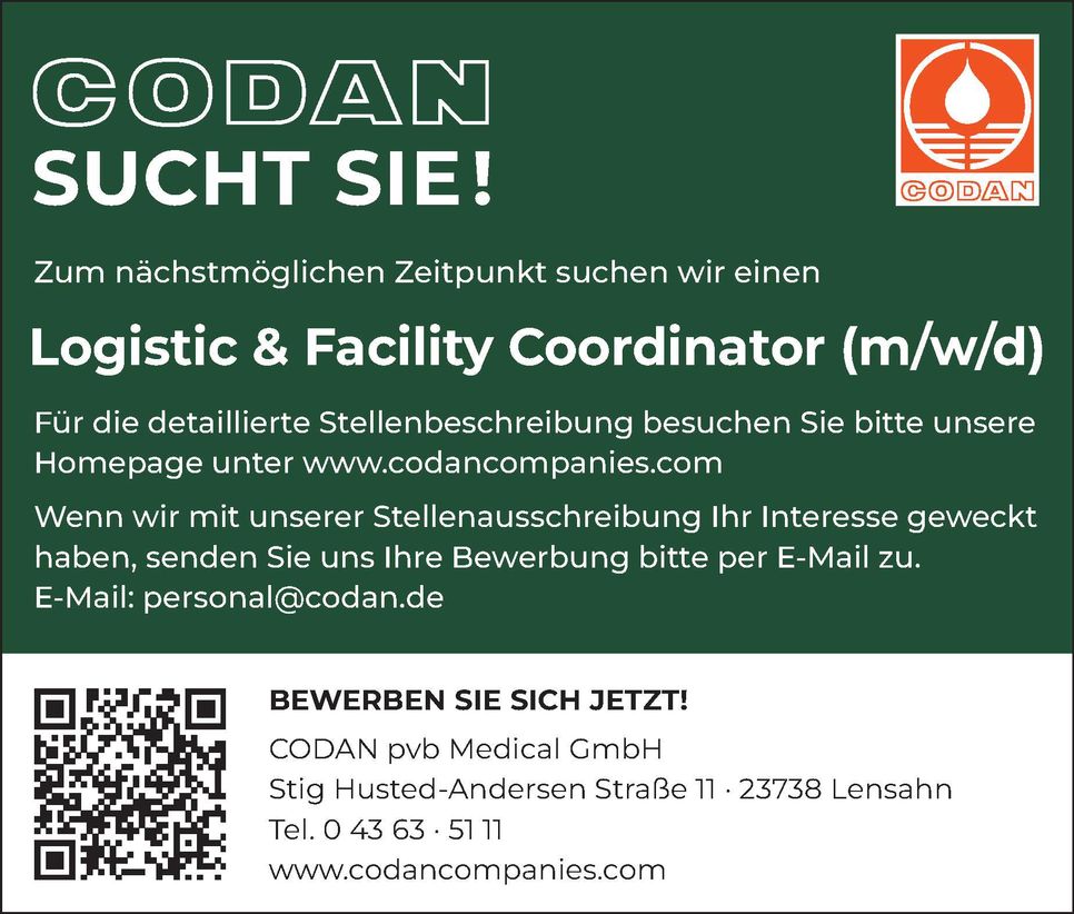 Logistic & Facility Coordinator (m/w/d)