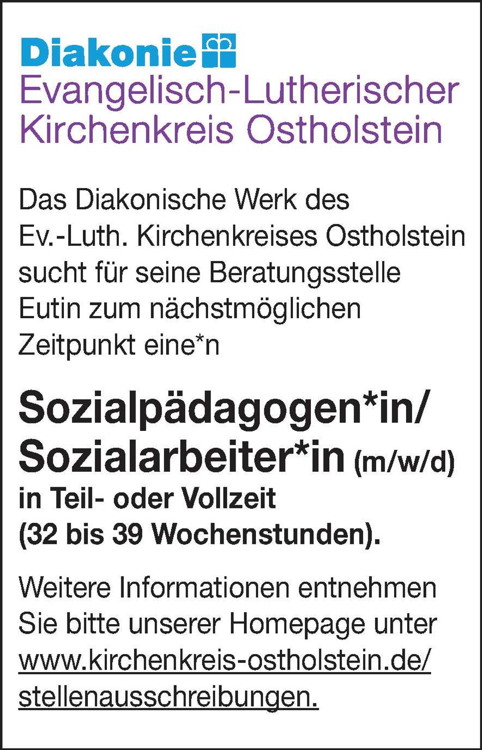 Sozialpädagoin / Sozialarbeiterin