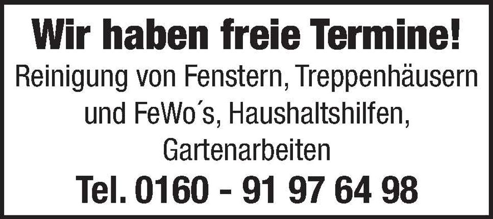 Wir haben Termine frei!