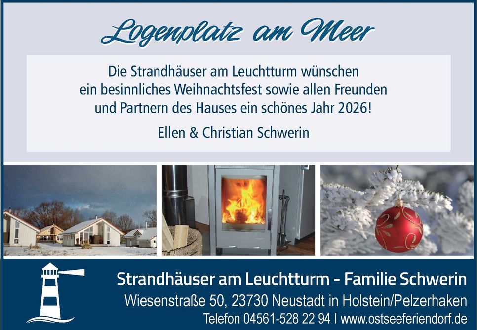 Weihnachtsgruß Strandhäuser 2025