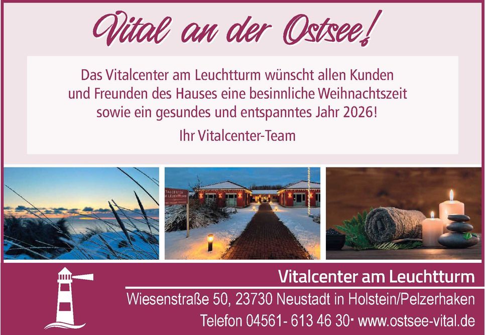 Weihnachtsgruß Vitalcenter 2025