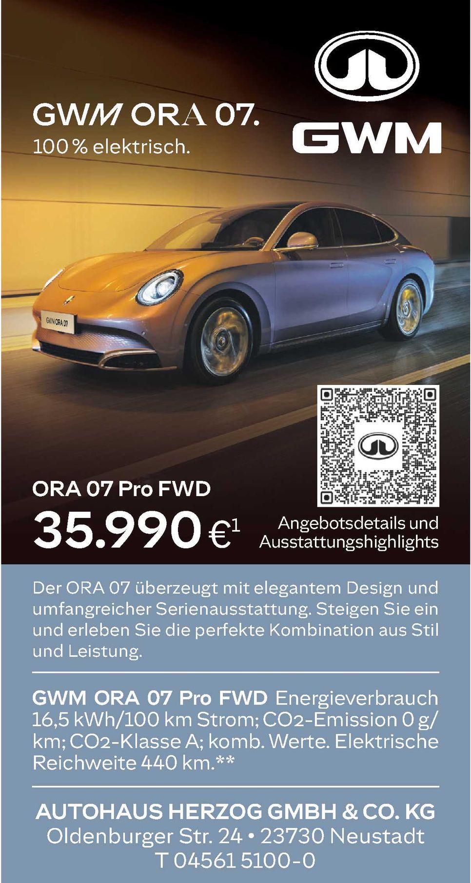 GWM ORA 07 Pro FWD