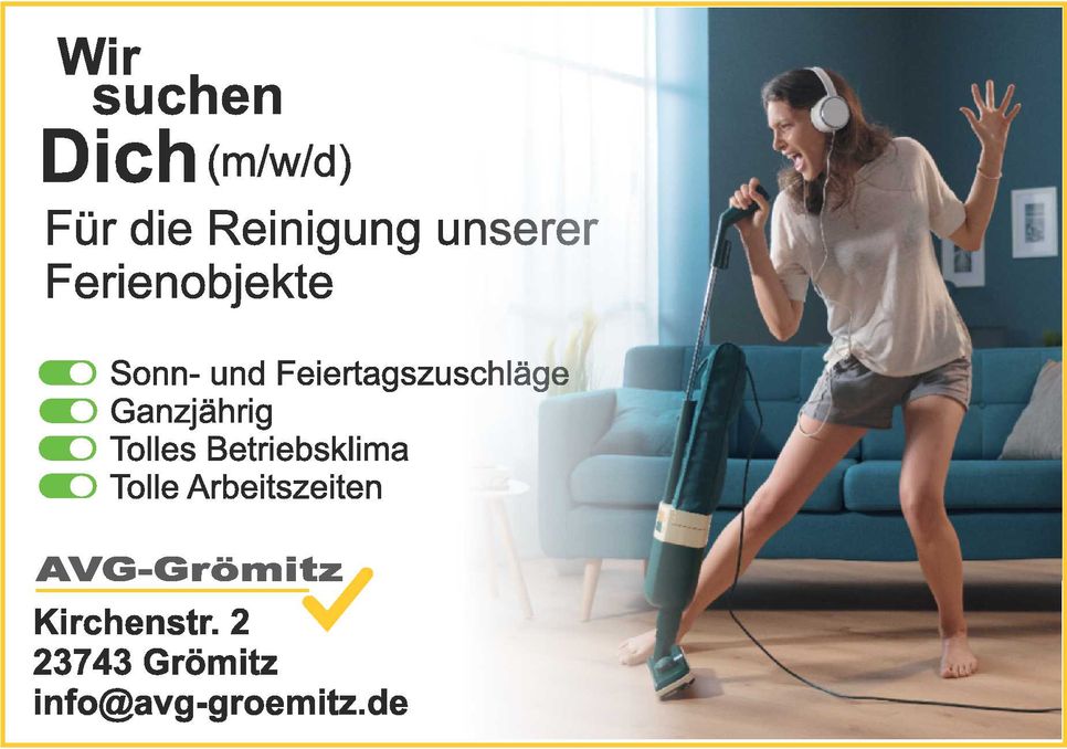 Stellenanzeige Reinigung