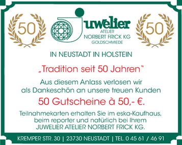 1.) 50 Jahre Juwelier Norbert Frick KG