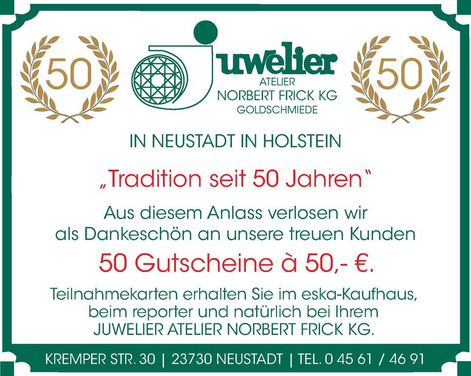 1.) 50 Jahre Juwelier Norbert Frick KG
