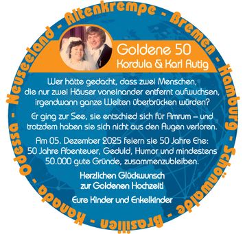Goldene Hochzeit Rutig