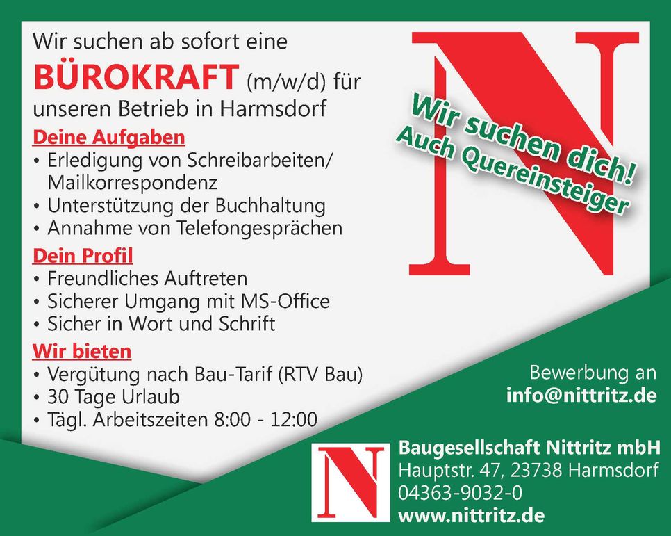 Wir suchen dich !