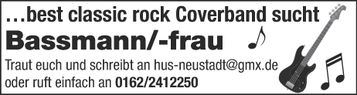 Bassmann /-frau gesucht