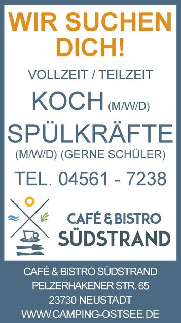 Stellenanzeige Koch und Spülkräfte