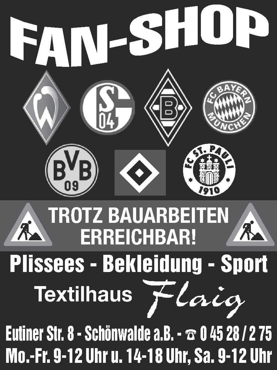 Fanshop - mit allen Logos