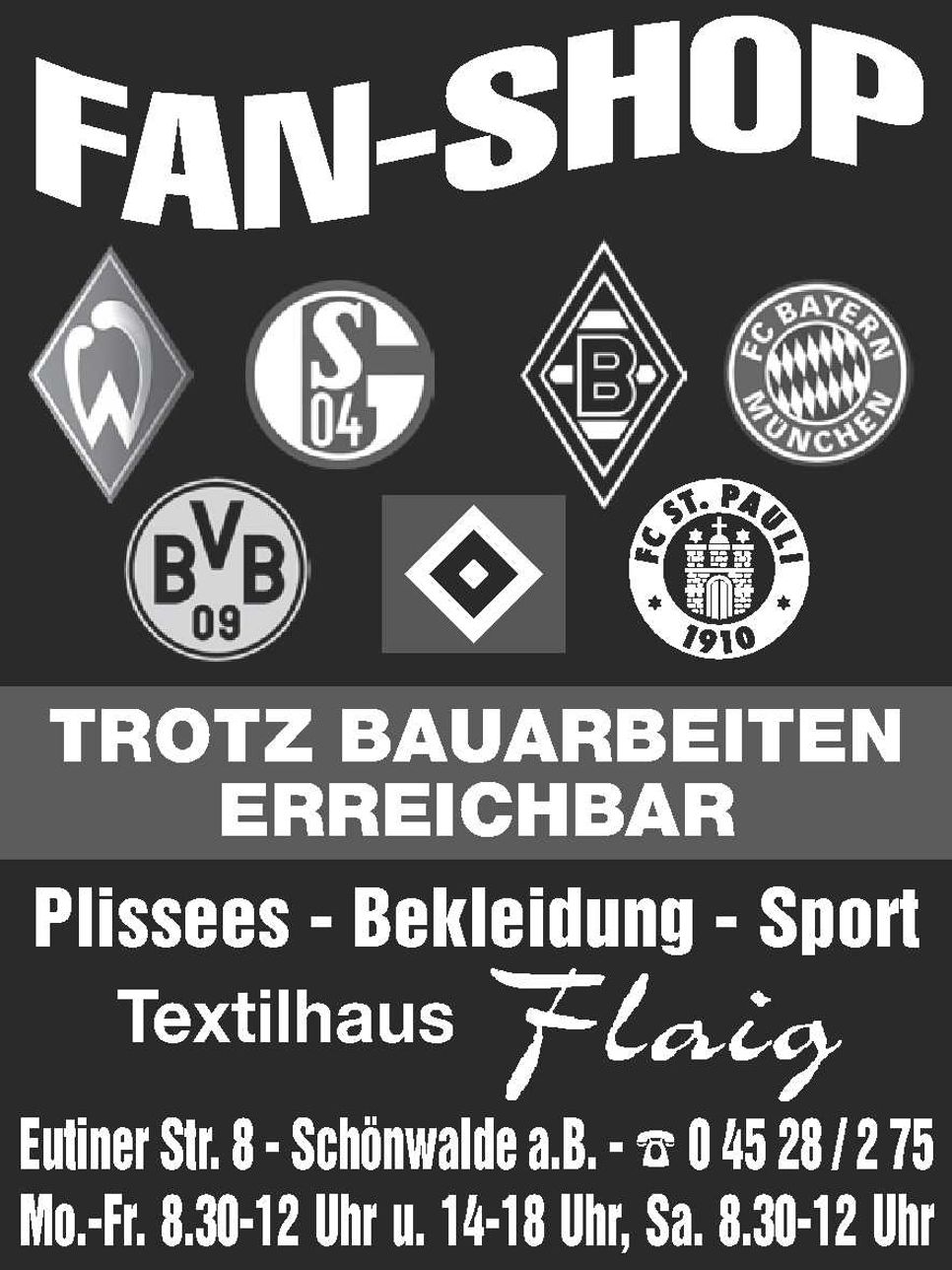 Fanshop - mit allen Logos