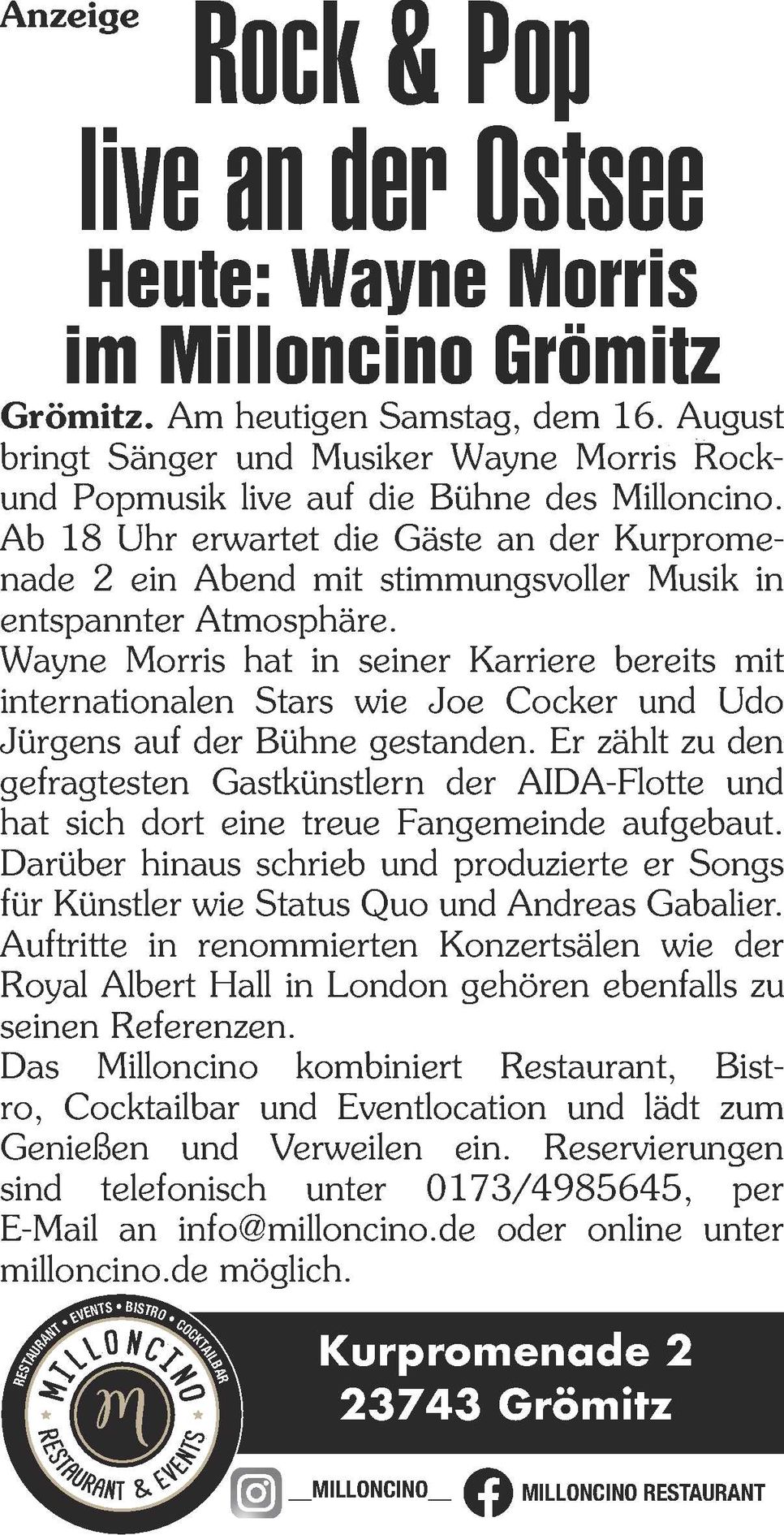 Sasmstagstitel-Wagner Morris Live 
