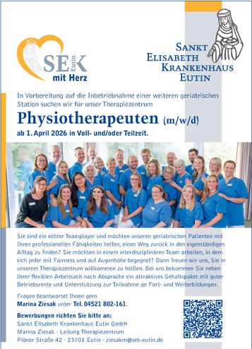 Stellenanzeige Physiotherapie