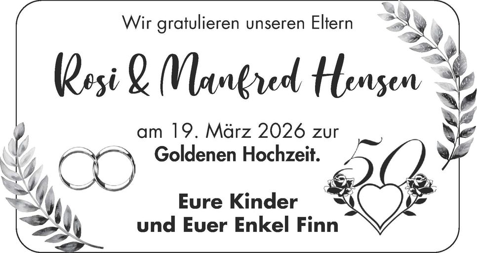Hensen, goldene Hochzeit