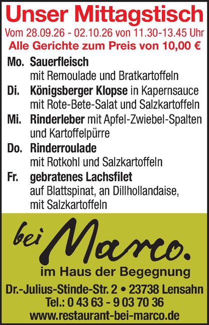 Mittagstisch 26.09.206