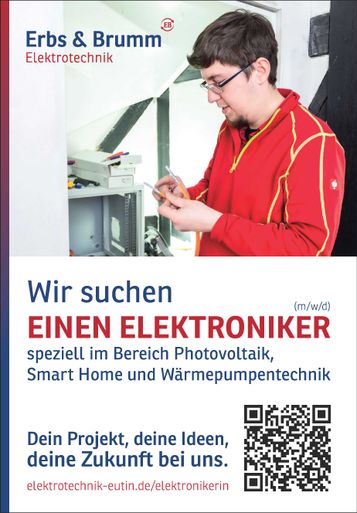 Stellenanzeige Elektroniker