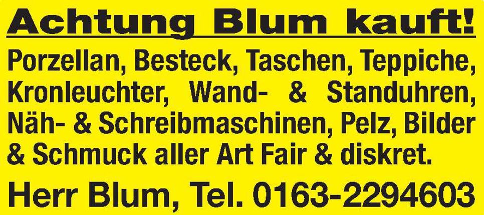 LIno Blum - Achtung! Blum kauft