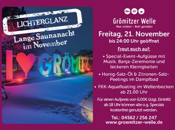 Lange Saunanacht im Nivember