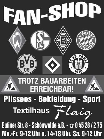 Fanshop - mit allen Logos