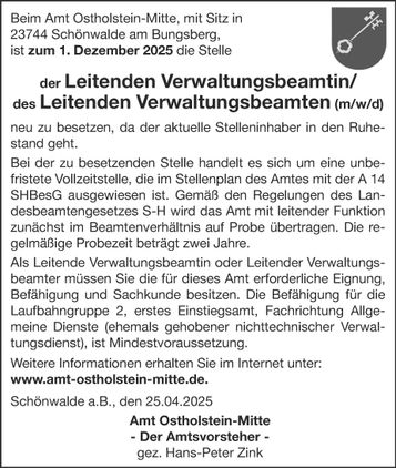 Stellenanzeige