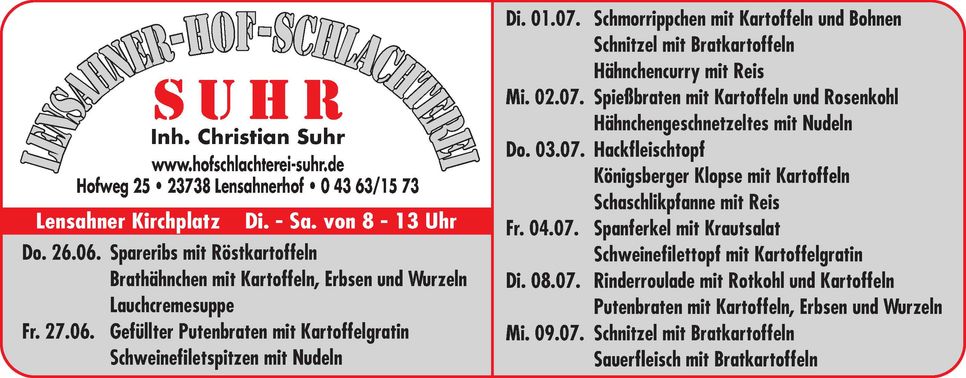 Mittagstisch Lensahn