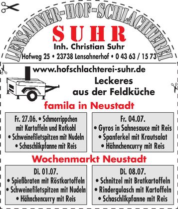 Feldküche/Wochenmarkt - Angebote