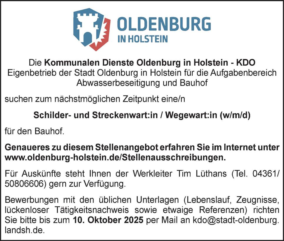 Mitarbeiter Wegewart