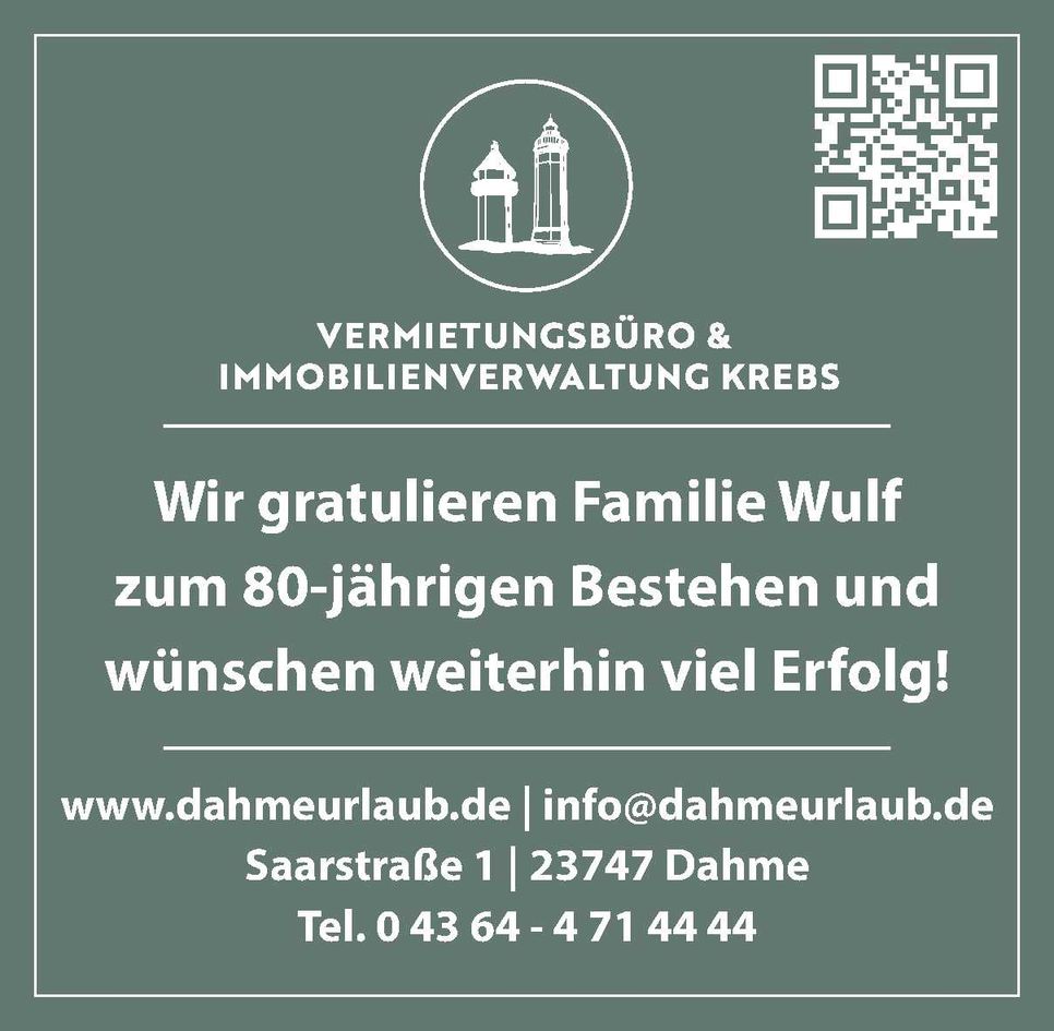 80 Jahre Tischlerei Wulf