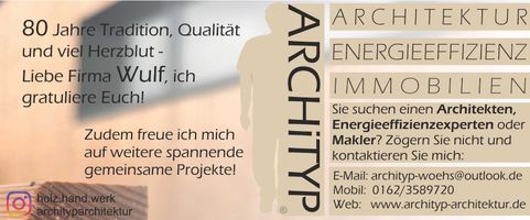 80 Jahre Tischlerei Wulf