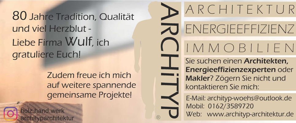 80 Jahre Tischlerei Wulf