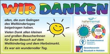 Danksagung Weltkindertag