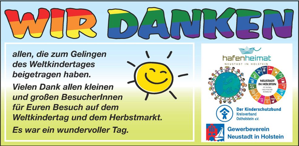 Danksagung Weltkindertag
