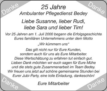 Glückwunsch Mitarbeiter