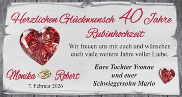 Rubinhochzeit Robert & Monika