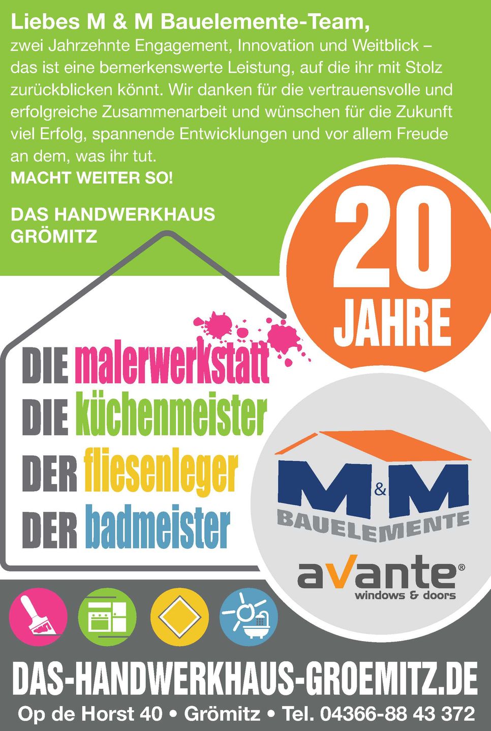 20 Jahre M&M Bauelemente