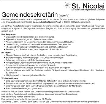 GemeindesekretärIn (m/w/d)