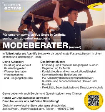 Stellenanzeige