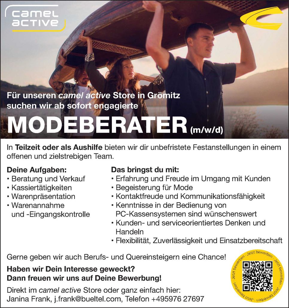 Stellenanzeige