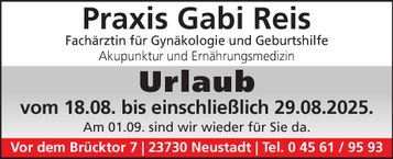 Praxisurlaub