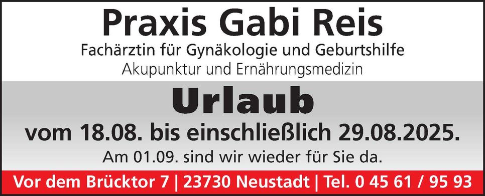 Praxisurlaub