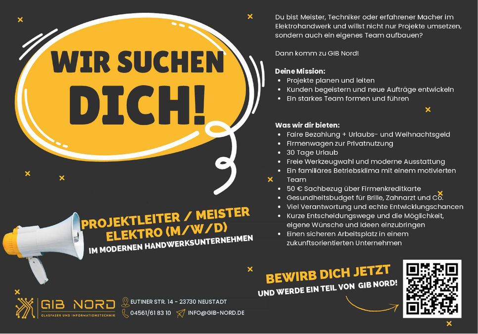 Stellenanzeige Meisterstelle 