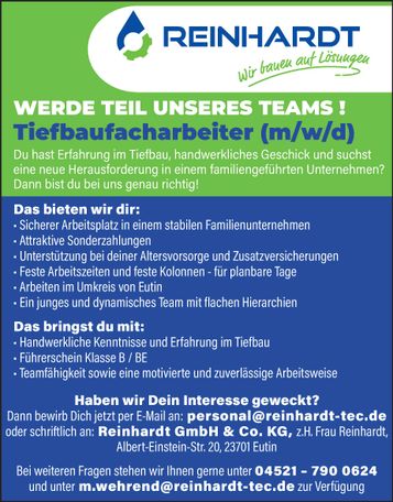 Tiefbaufacharbeiter (m/w/d)